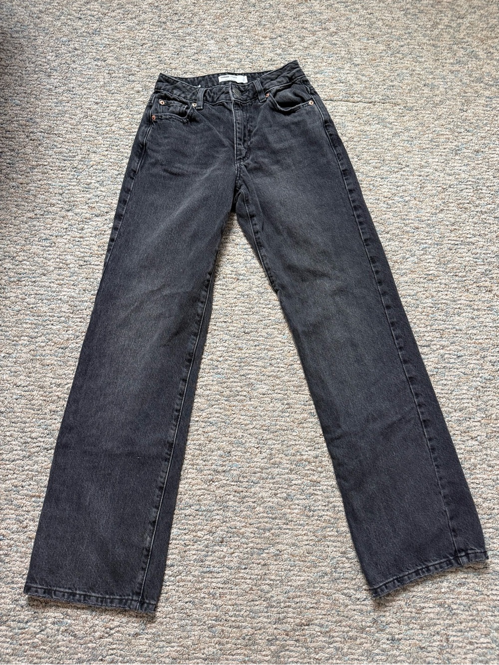 Garage Black Wide-Leg Flare Jeans